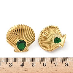 Серьги-гвоздики из нержавеющей стали 304 с кубическим цирконием&nbsp;EJEW-G444-03B-G