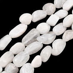 Натуральный белый лунный камень бисер пряди&nbsp;G-K395-B02-01