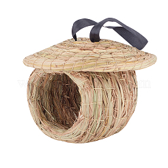 Домик для птиц на соломенной вилле&nbsp;HJEW-WH0007-07