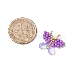 Подвески-бабочки из стеклянного бисера ручной работы&nbsp;PALLOY-MZ00685-02