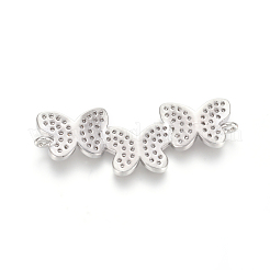 Латунные соединители с прозрачным кубическим цирконием&nbsp;ZIRC-L085-56P