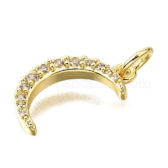 Латунные микропаве прозрачные подвески с фианитом&nbsp;KK-V011-62G