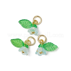 36 шт. матовые акриловые подвески в виде цветов и листьев&nbsp;PALLOY-JF03552