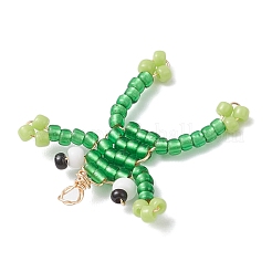 Подвески в виде лягушек из стеклянных бусин&nbsp;PALLOY-MZ00990