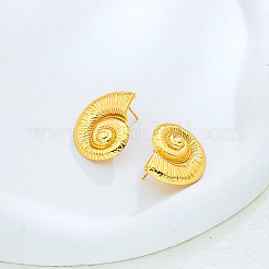 Серьги-гвоздики из латуни в форме ракушки&nbsp;PK9065