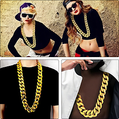 1 шт. акриловые кубинские цепочки для мужчин&nbsp;NJEW-SP0001-09B-G