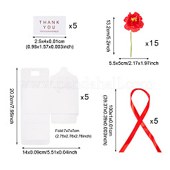 Прозрачные подарочные коробки для упаковки конфет из ПВХ с лентой и искусственным цветком&nbsp;CON-TAC0001-20C