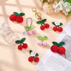 10шт 4 стиля полиэстер крючком вишня&nbsp;DIY-WR0004-91