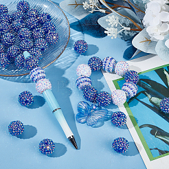 40 шт. бусины из смолы со стразами&nbsp;RESI-SC0003-14B