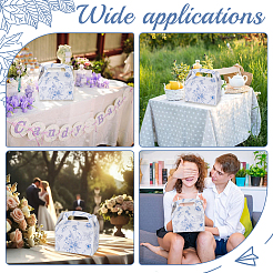 12 шт. складные бумажные подарочные коробки для конфет с вырубной ручкой&nbsp;CON-WH20001-18B