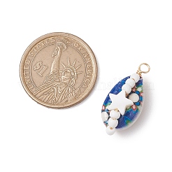 Подвески из натуральной ракушки каури с медной проволокой&nbsp;PALLOY-JF03111