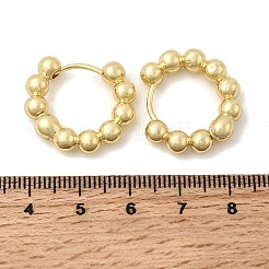 Серьги-кольца из латуни с бусинами для женщин&nbsp;EJEW-B013-05