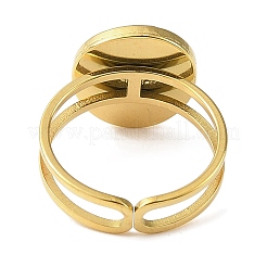 Открытое кольцо-манжета из нержавеющей стали 304 с ионным покрытием (IP) для женщин&nbsp;RJEW-F166-07G-01