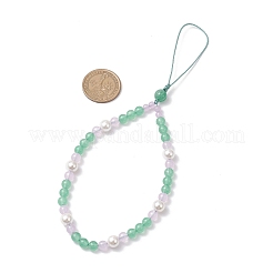 Ремешки для мобильных телефонов из натурального и окрашенного малайзийского нефрита&nbsp;HJEW-JM03426