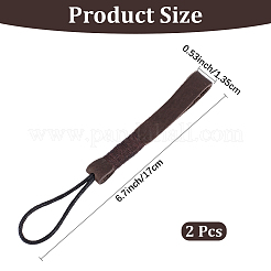 2 шт. брелок для ключей из коровьей кожи&nbsp;AJEW-CL0001-80B