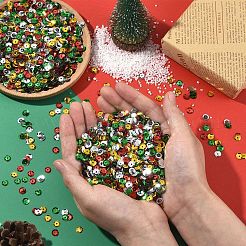 180 г 4 цвета пластиковые бусины с пайетками&nbsp;PVC-YW0001-03