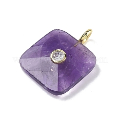 Граненые подвески из натурального аметиста&nbsp;G-C274-03-G08