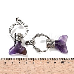Большие подвески из натурального аметиста с хвостом кита&nbsp;G-Q163-03AS-06