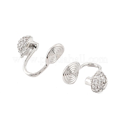 Латунные серьги с клипсами&nbsp;LS-KK-K371-27B-P