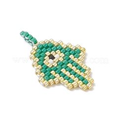 Подвески в виде руки хамсы с глазом из стеклянного бисера&nbsp;PALLOY-MZ01054