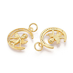 Латунные микро проложить кубического циркония крест подвески&nbsp;ZIRC-T016-01G