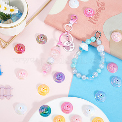 40шт УФ-покрытие непрозрачные акриловые бусины&nbsp;OACR-SP0001-13