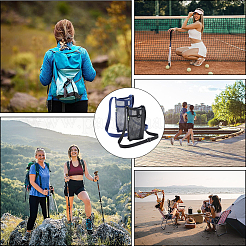 2 шт. 2-цветные сетчатые мешочки для бутылок с водой из полиэстера и пластика&nbsp;AJEW-CN0004-37A