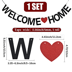 Бумажное слово добро пожаловать домой баннер&nbsp;AJEW-WH20020-272B-01