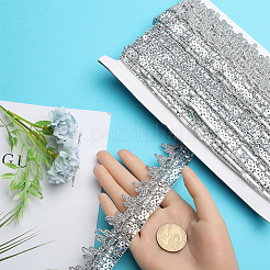 Блестящая кружевная отделка с металлическими пайетками&nbsp;OCOR-WH0073-04C