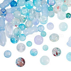 80 г прозрачных стеклянных бусин&nbsp;DGLA-TA0001-47F