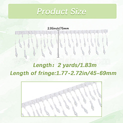 2 ярд полиэстера с пластиковыми бусинами-кисточками в виде искусственных жемчужин&nbsp;OCOR-GF0004-99A