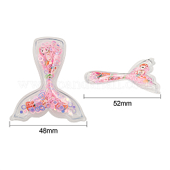 30шт 6 цвета зыбучие пески пластиковые кабошоны с блестками&nbsp;KY-CJ0001-42