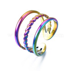 Кольцо-манжета из нержавеющей стали 304 с тройной оберткой&nbsp;RJEW-N038-104