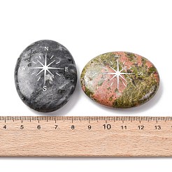 Овальные украшения в виде компаса из смешанных натуральных камней&nbsp;G-G301-02
