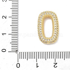 Латунные микропаве прозрачные кубические цирконии овальные соединительные кольца&nbsp;KK-H539-10G
