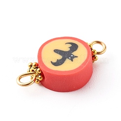 Хэллоуин / Рождество тема плоские круглые соединители из полимерной глины&nbsp;PALLOY-JF00713