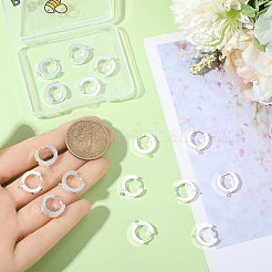 16 шт. фурнитура для сережек-колец Huggie Hoop из нержавеющей стали 201&nbsp;STAS-BBC0008-38S