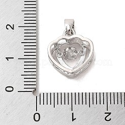 Латунные микропаве прозрачные подвески с фианитом&nbsp;KK-M275-45P