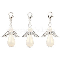 Ангел абс пластик имитация жемчуга кулон украшения&nbsp;HJEW-JM03423