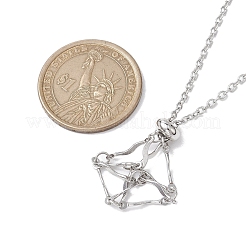 Не тускнеющий 3 шт. 3 размера из нержавеющей стали макраме мешочек пустой держатель камней для изготовления ожерелий&nbsp;NJEW-JN04825