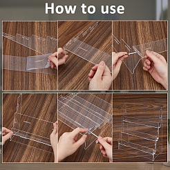 3-ярусные акриловые подставки для дисплеев&nbsp;ODIS-WH0086-076A