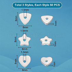 150 шт. 3 бусины из нержавеющей стали 304&nbsp;STAS-UN0047-39