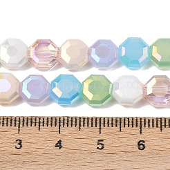 Гальванические непрозрачные стеклянные бусины&nbsp;EGLA-G039-05A-01A