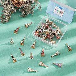 36шт 6 цвета сплава эмалевые подвески&nbsp;ENAM-NB0001-94