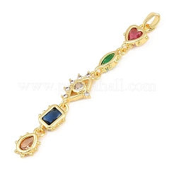 Латунные микро проложить кубического циркония большие кулоны&nbsp;KK-K418-03C-G