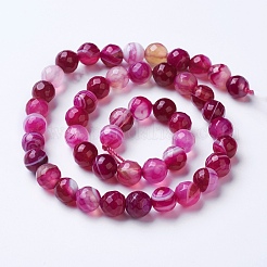 Натуральные полосатые агатовые / полосатые агатовые бусинки&nbsp;G-G753-04-8mm