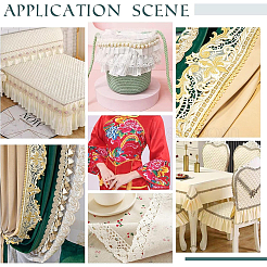 Волнистая кружевная лента из полиэстера длиной 11 м. OCOR-WH0088-26B