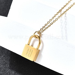 Ожерелья с подвесками из нержавеющей стали 304 Rolo&nbsp;NJEW-S444-01G-23