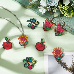 24шт 4 стиля прозрачные акриловые подвески&nbsp;MACR-CA0001-13