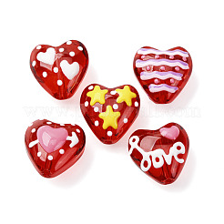 5 шт. стеклянные эмалевые бусины&nbsp;GLAA-TA0003-55